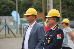 Szigetvári tűzoltók és az EON munkatársai közös gyakorlaton.