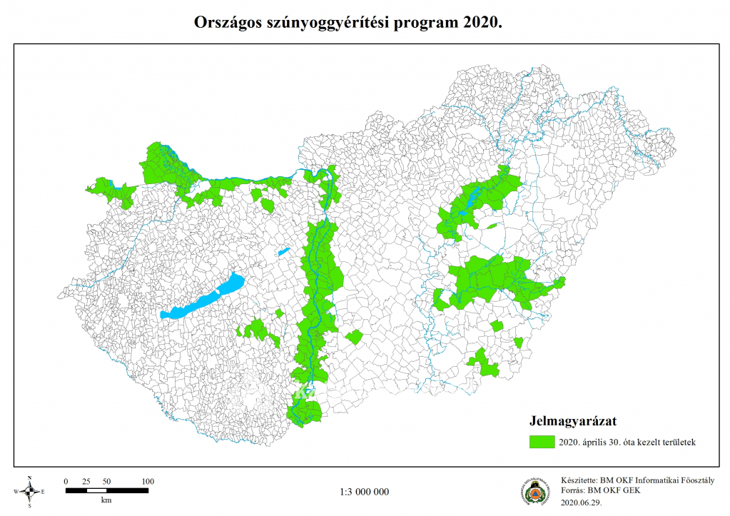 2020 végrehajtott gyérítések