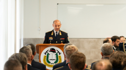 A rendezvényen Garaguly István tűzoltó alezredes, a Katasztrófavédelmi Oktatási Központ Polgári védelmi és iparbiztonsági szakcsoportjának vezetője mondott ünnepi beszédet