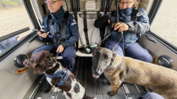 Helikopteres gyakorlaton a Hunor keresőkutyás egysége
