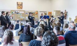 A díjátadón a Katasztrófavédelem Központi Zenekarának kvintettje játszott